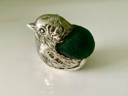 Sampson Mordan Silver Chick Pin Cushion - Large Size