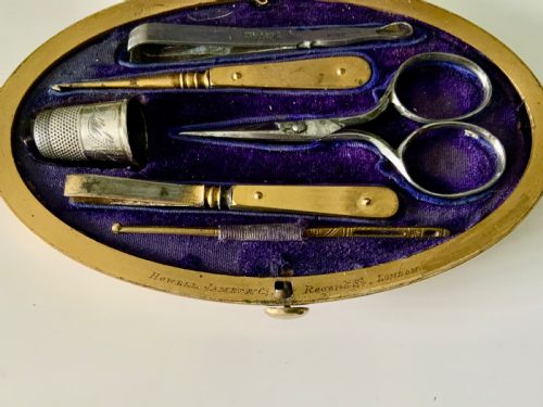 VICTORIAN BRASS SEWING ETUI - ADDITIONAL PHOTO 2