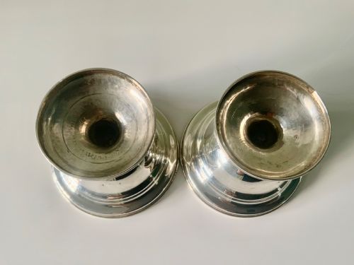 PAIR OF GEORGIAN SILVER PEDESTAL DISHES GILT INTERIOR - ADDITIONAL PHOTO 3