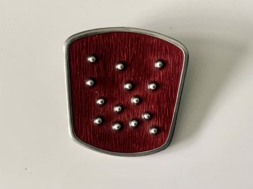 Norwegian silver enamel brooch