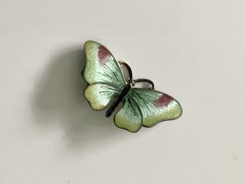 Norwegian Silver and Enamel Butterfly