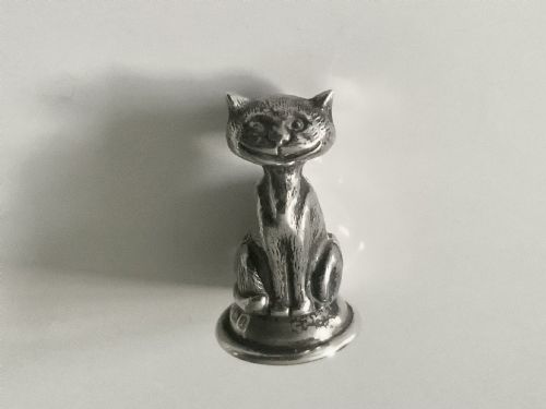 Rare Silver Cheshire Cat Seal