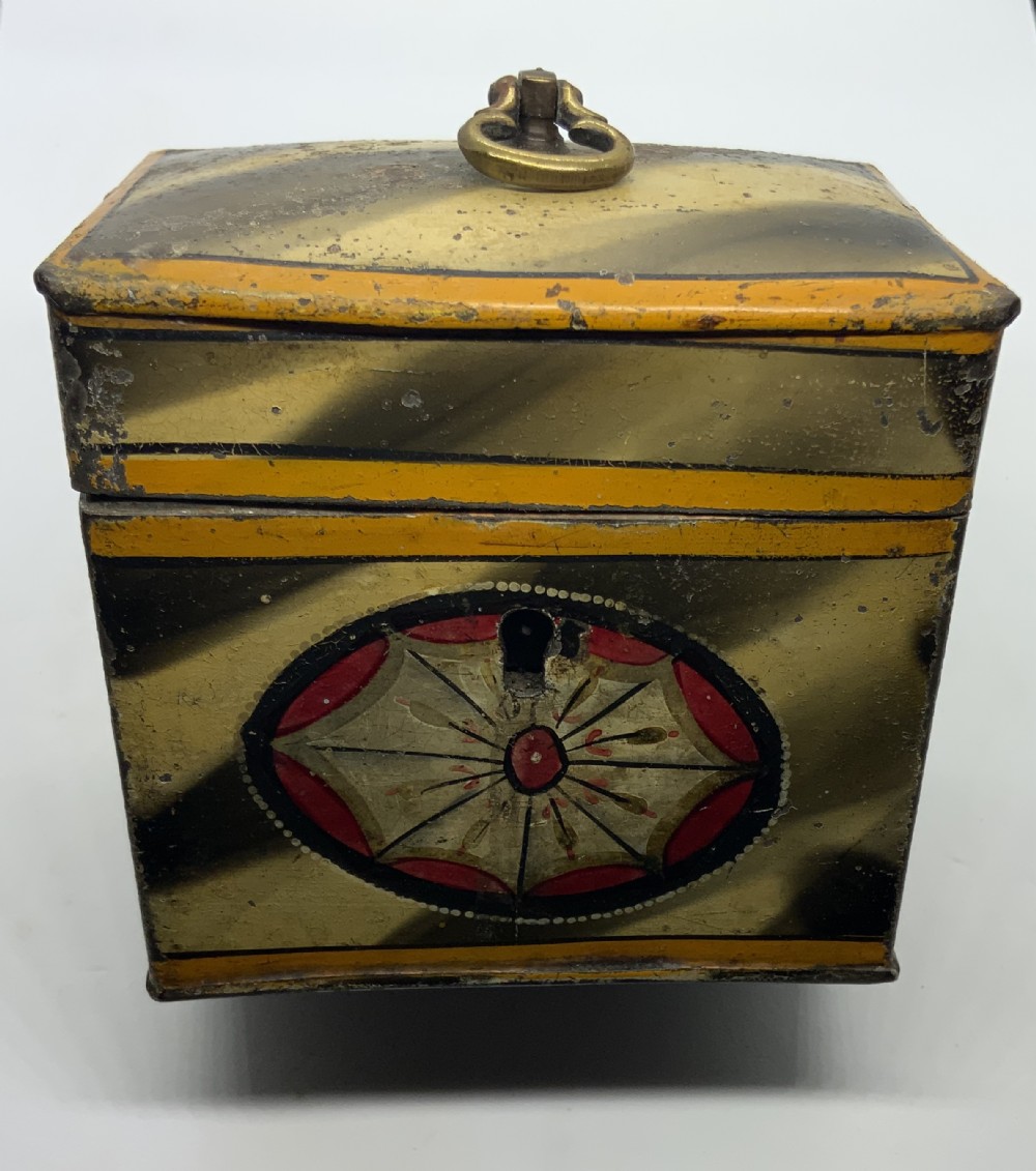 Toleware miniature tea caddy