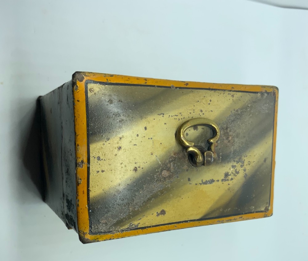 Toleware miniature tea caddy View II