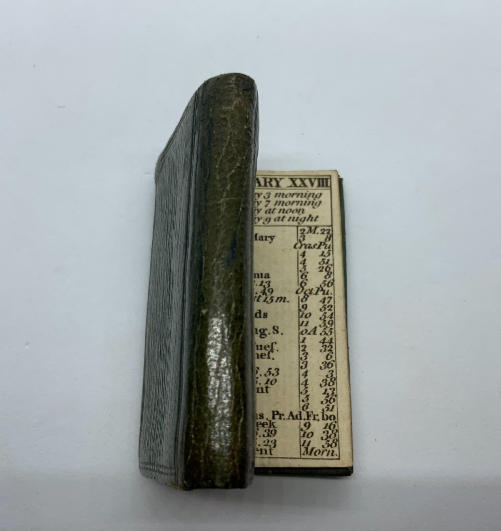 Miniature leather bound almanac 1779 View VII