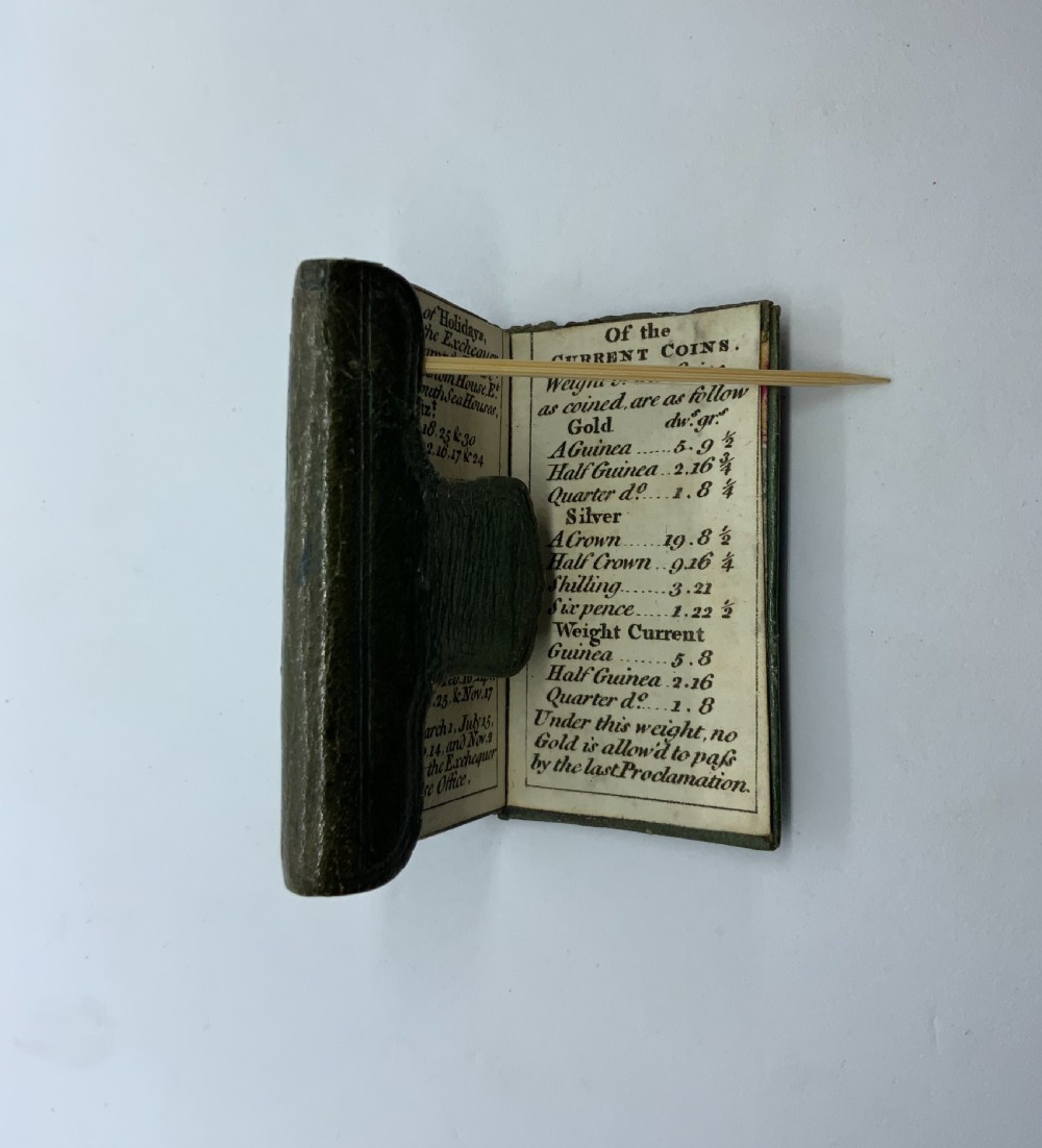 Miniature leather bound almanac 1779 View VIII