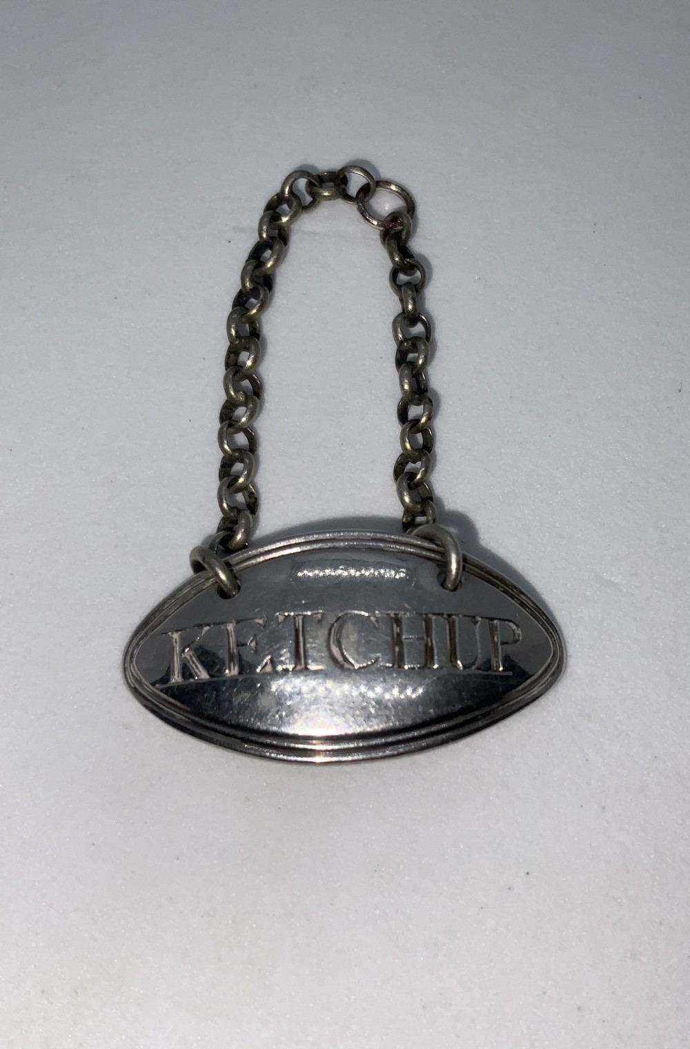 Georgian silver Ketchup sauce label