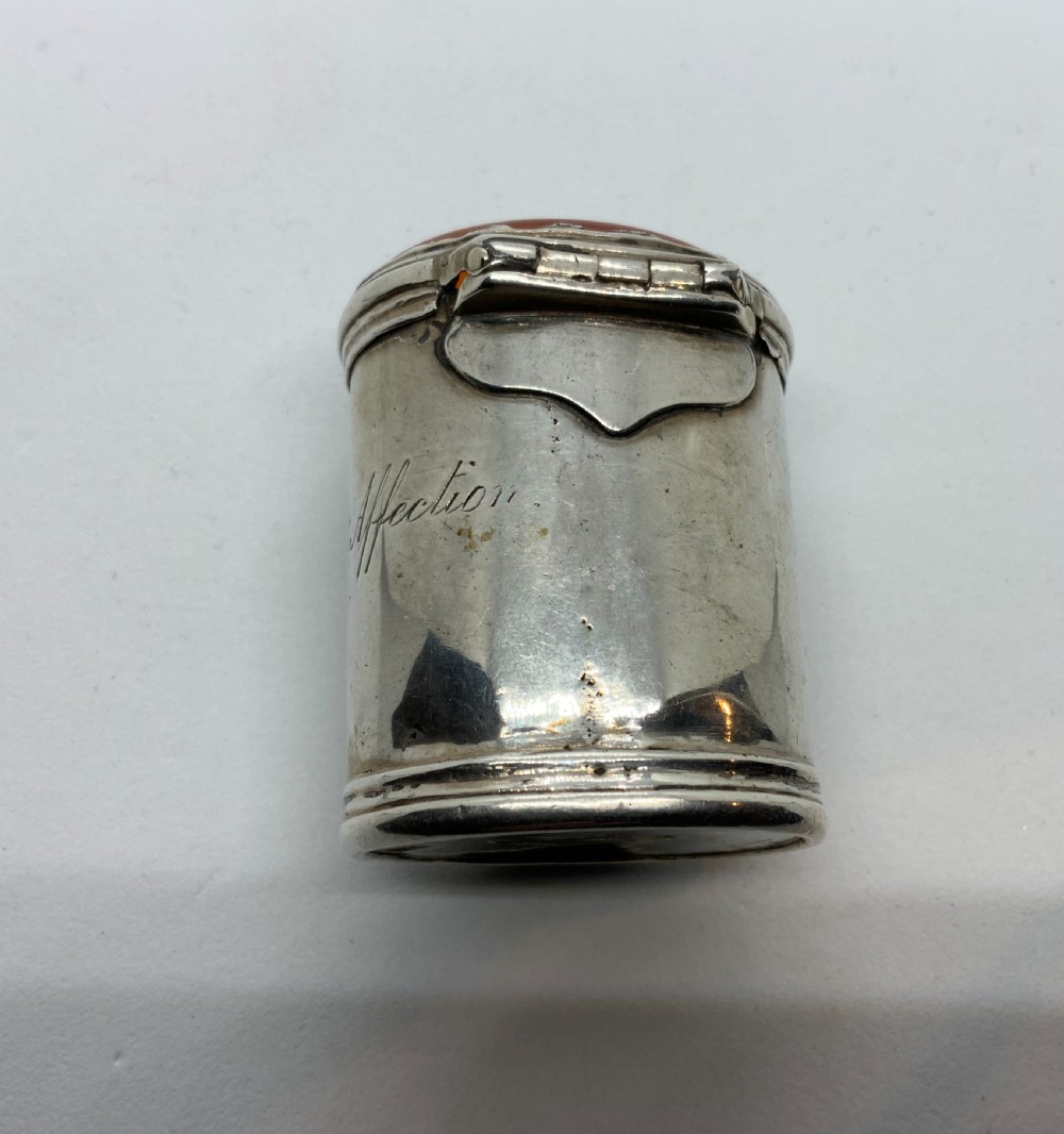 Silver & agate Scottish snuff mull View III