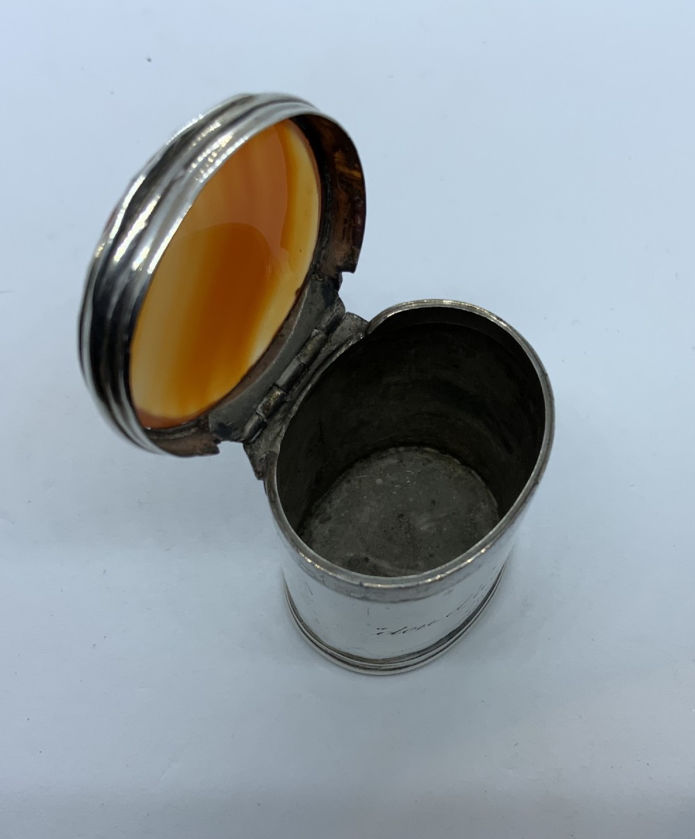Silver & agate Scottish snuff mull View VI
