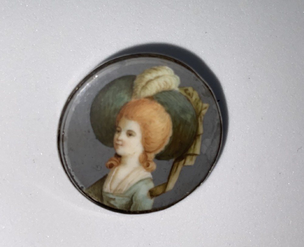 Portrait miniature brooch