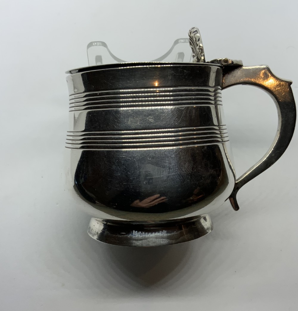 Georgian silver tankard mustard pot View V