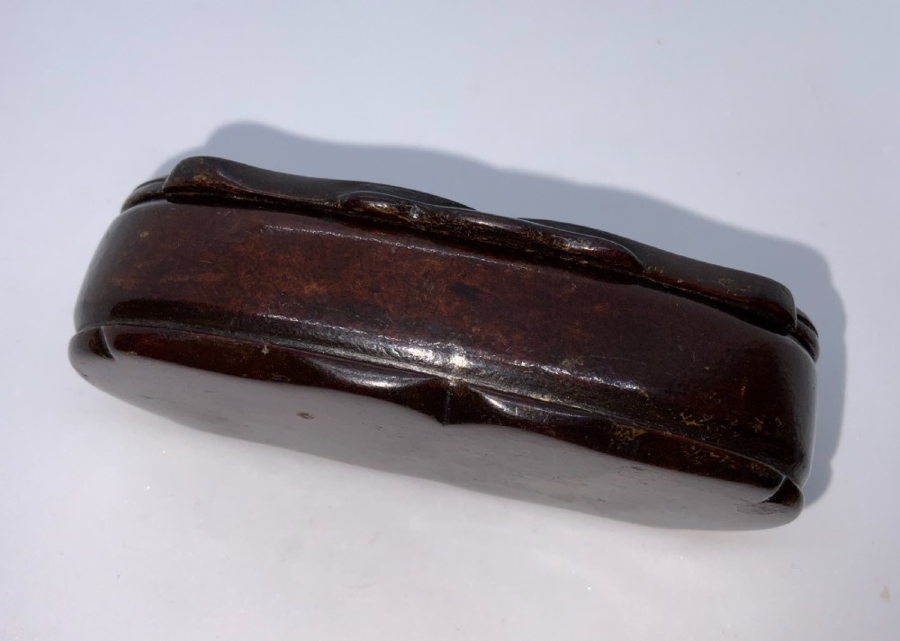 19th Century leather snuff box View II