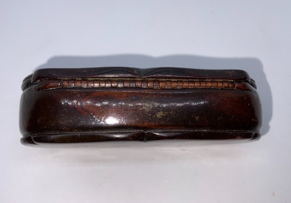 19th Century leather snuff box View III