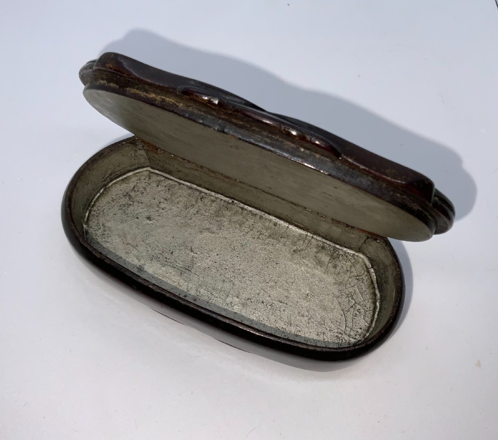 19th Century leather snuff box View V
