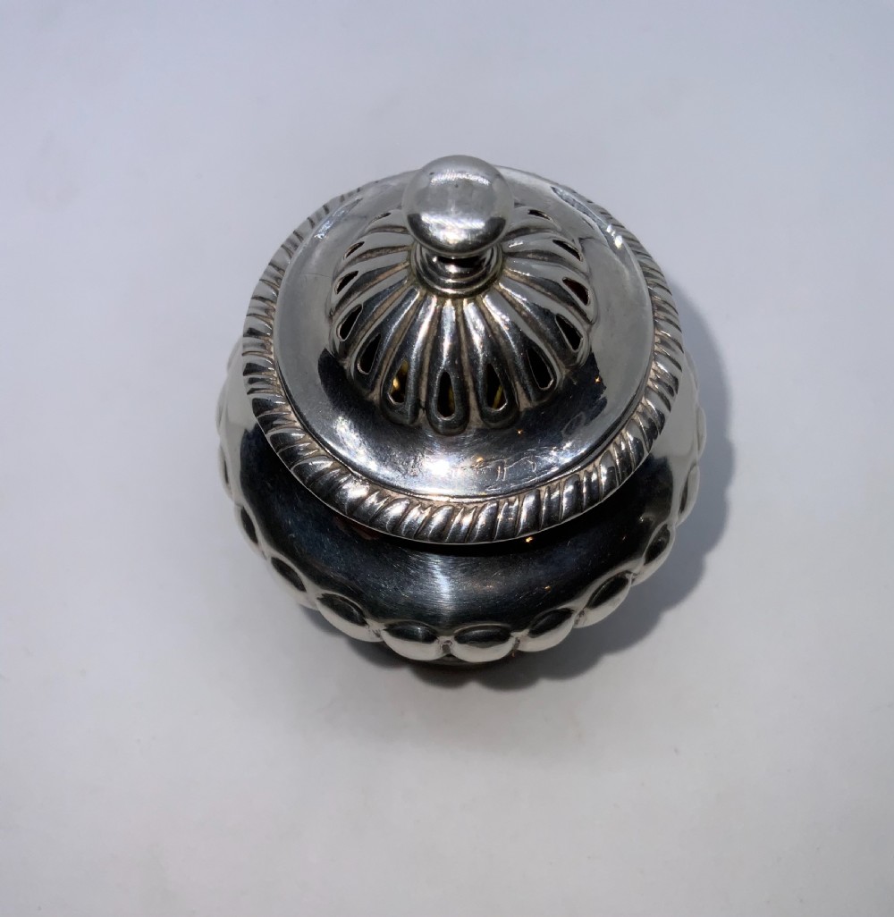 Georgian silver pounce pot View II