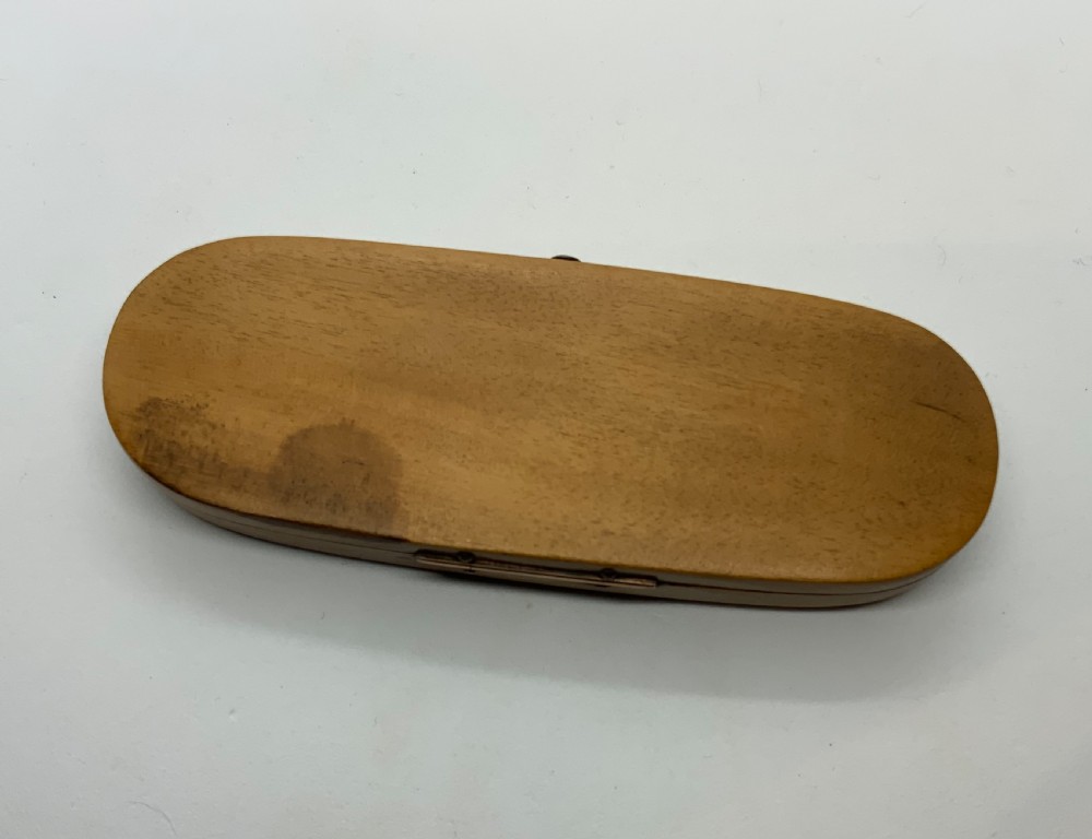 Rare Georgian treen toothpick box View II