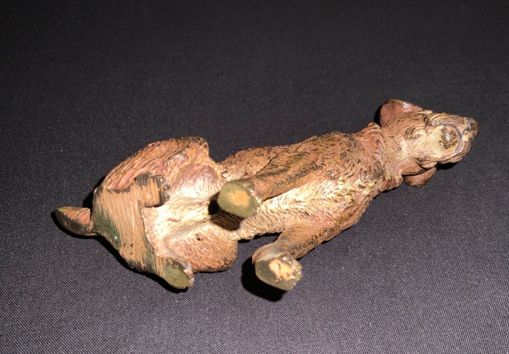 Cold Painted Bronze Dog View IV