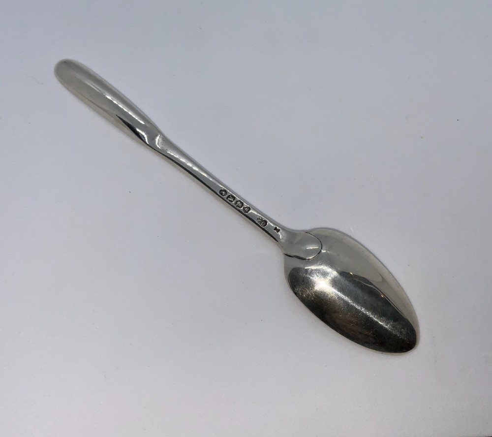 Rare silver campaign marrow spoon - teaspoon size View II