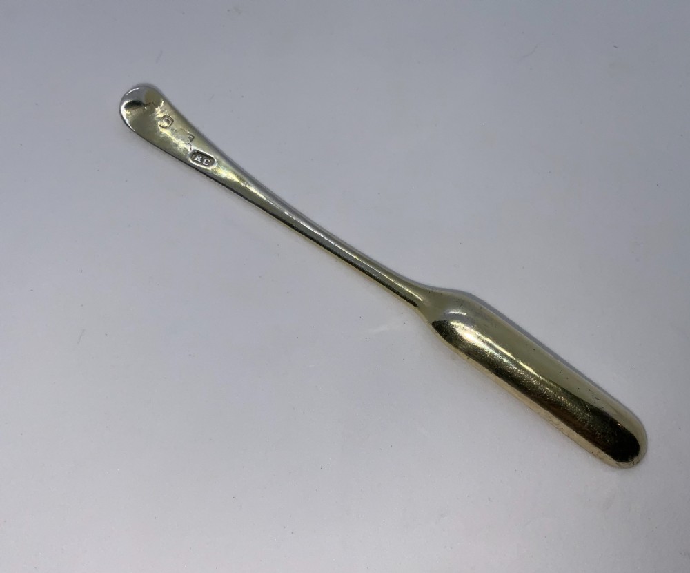 Rare silver gilt campaign marrow scoop View II