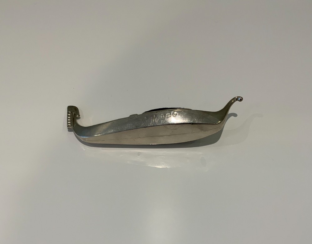 Rare silver gondola pin cushion View V