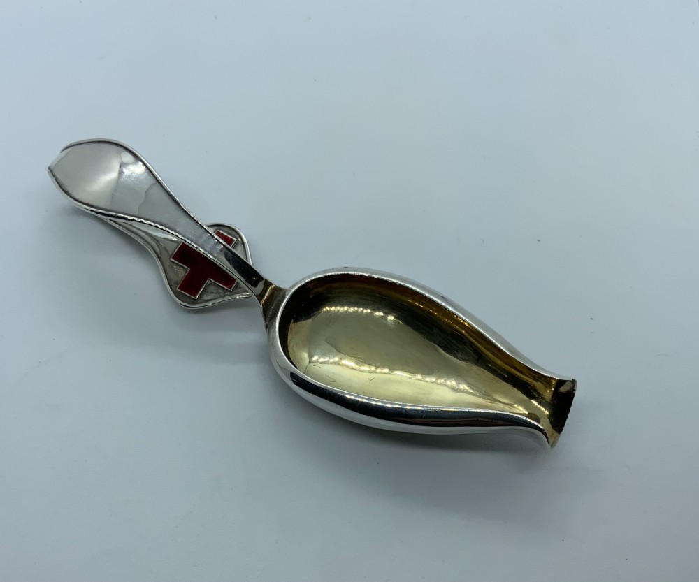 Boxed Silver Red Cross Medicine Spoon View II