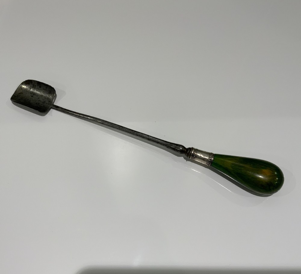Rare Georgian steel Stilton scoop