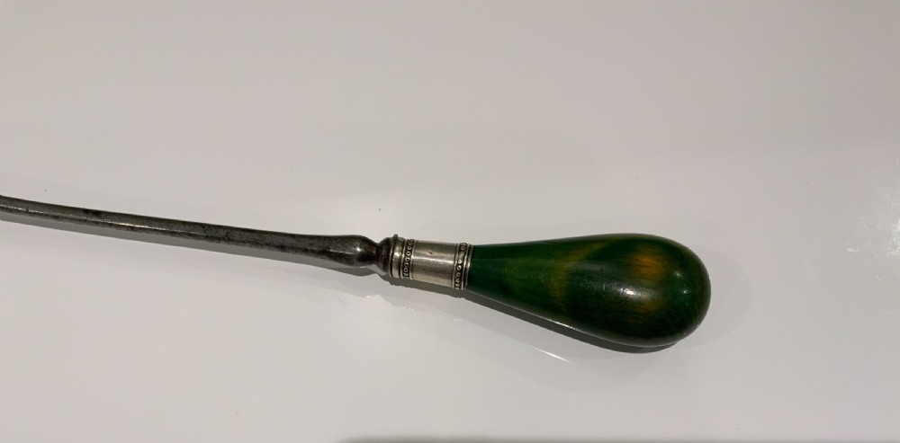 Rare Georgian steel Stilton scoop View III