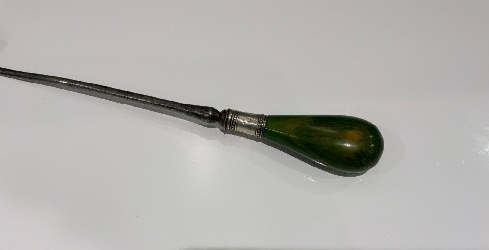 Rare Georgian steel Stilton scoop View IV
