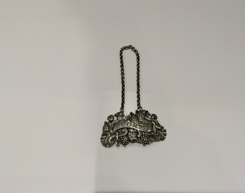 Pair of silver Georgian labels View III