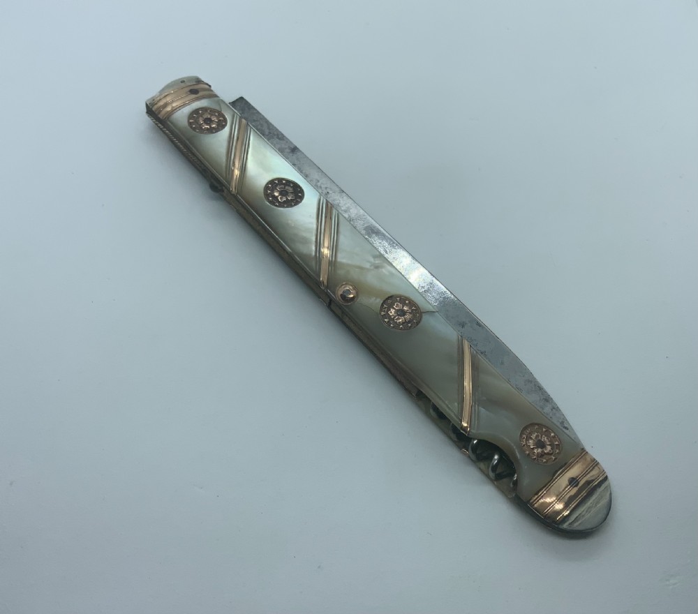 French Napoleonic officers folding knife and corkscrew