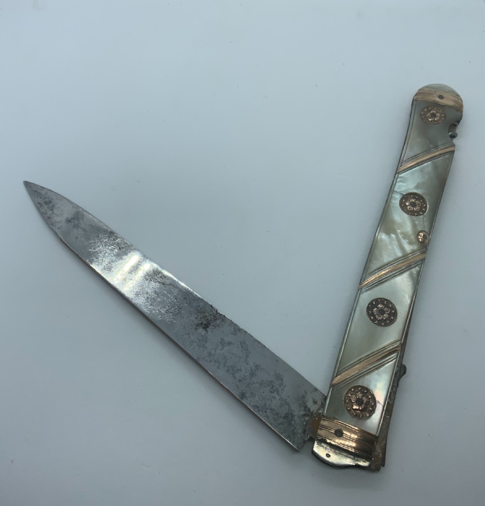 French Napoleonic officers folding knife and corkscrew View V