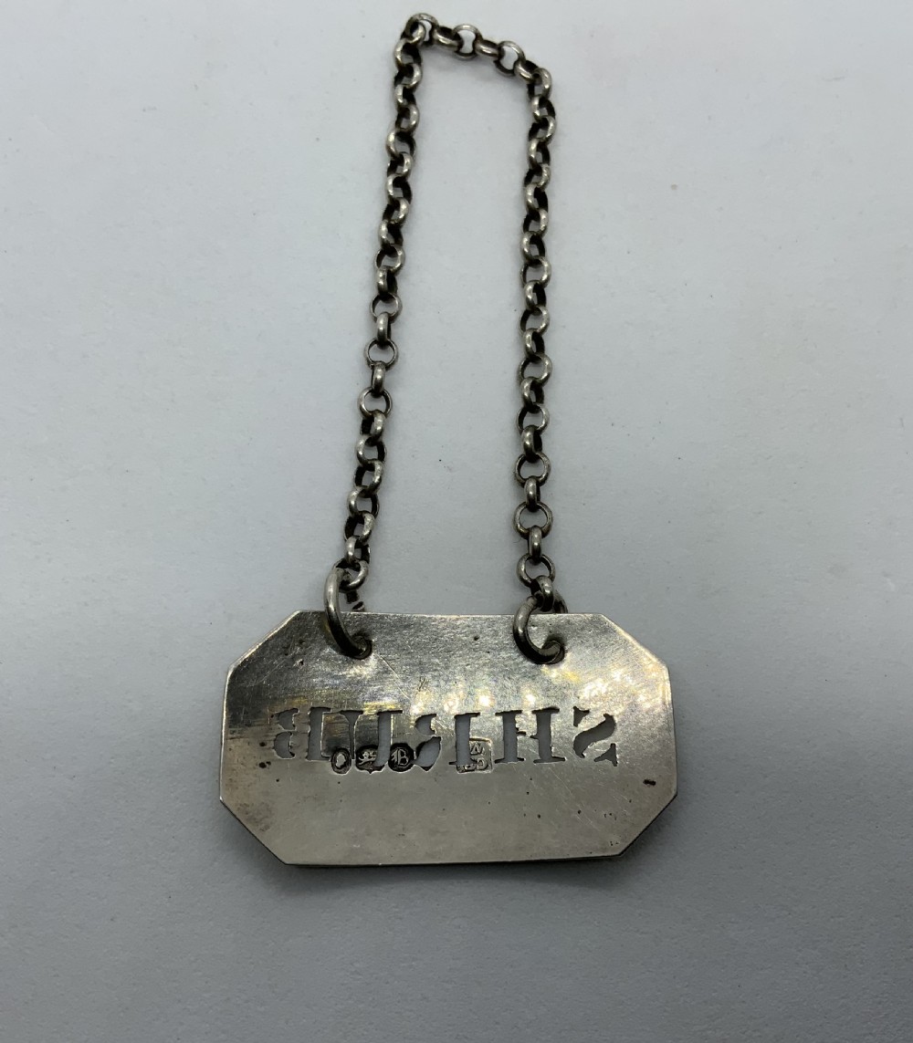 Rare silver Shrub label View II
