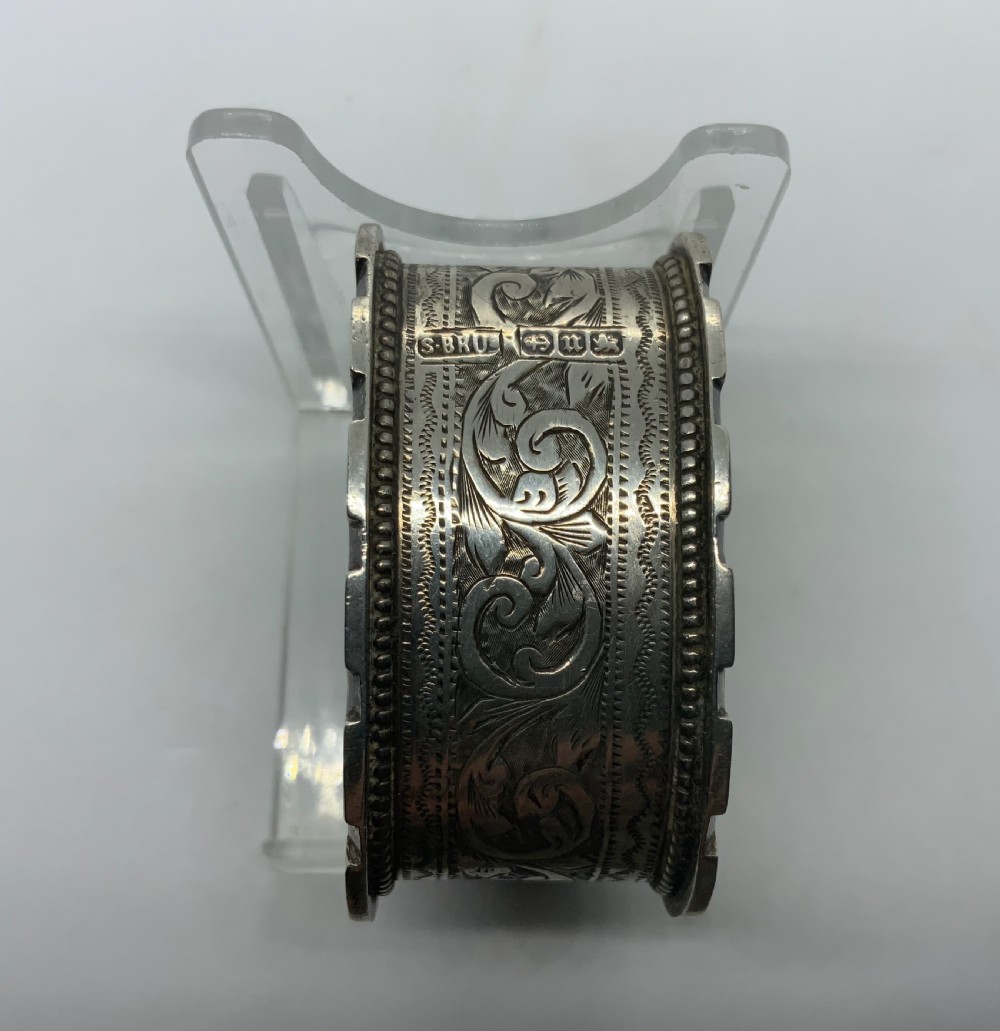 Silver heart shaped napkin ring View III
