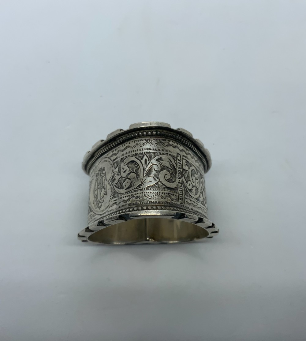 Silver heart shaped napkin ring View VI