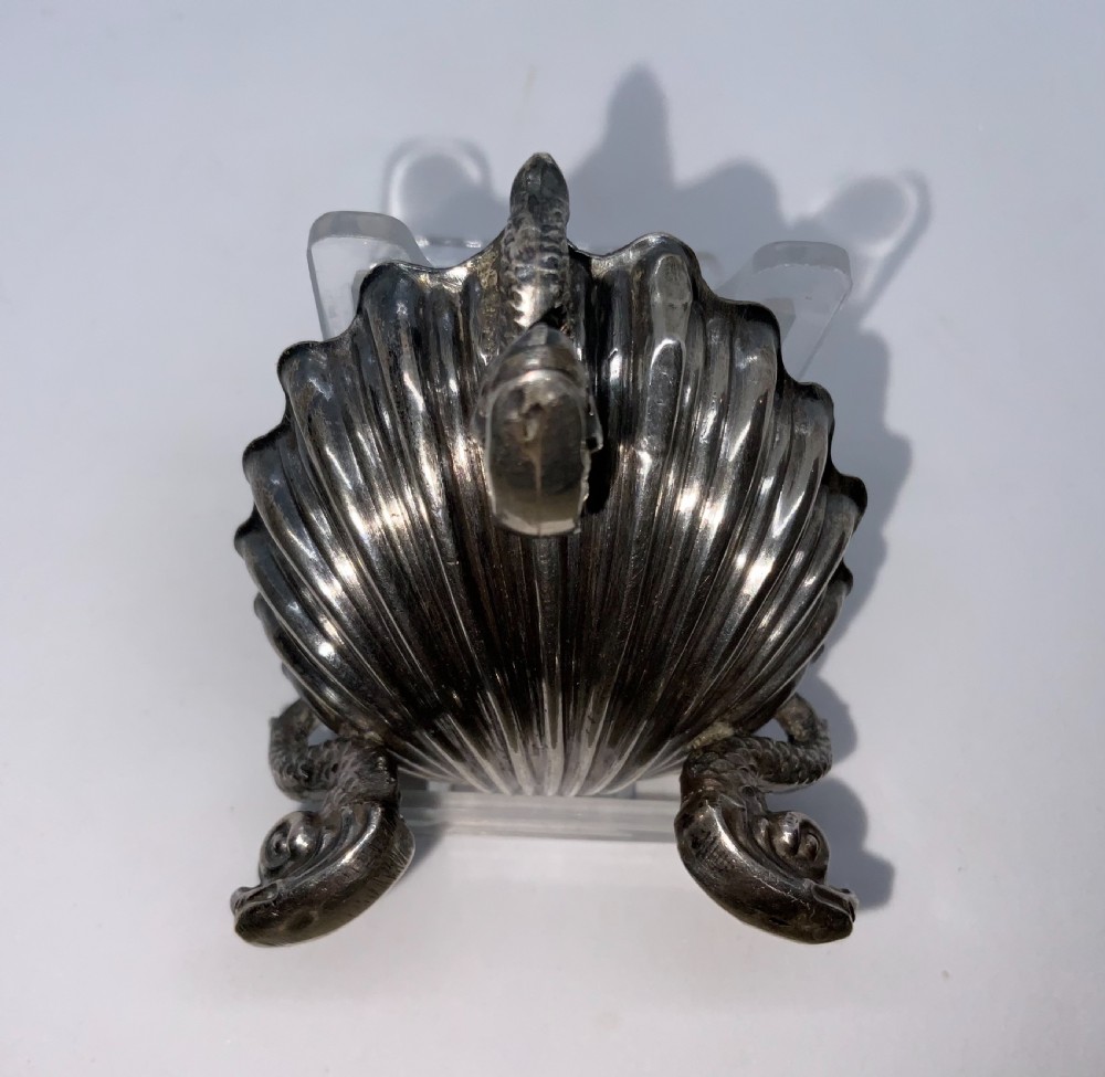 Silver shell shaped salt View III