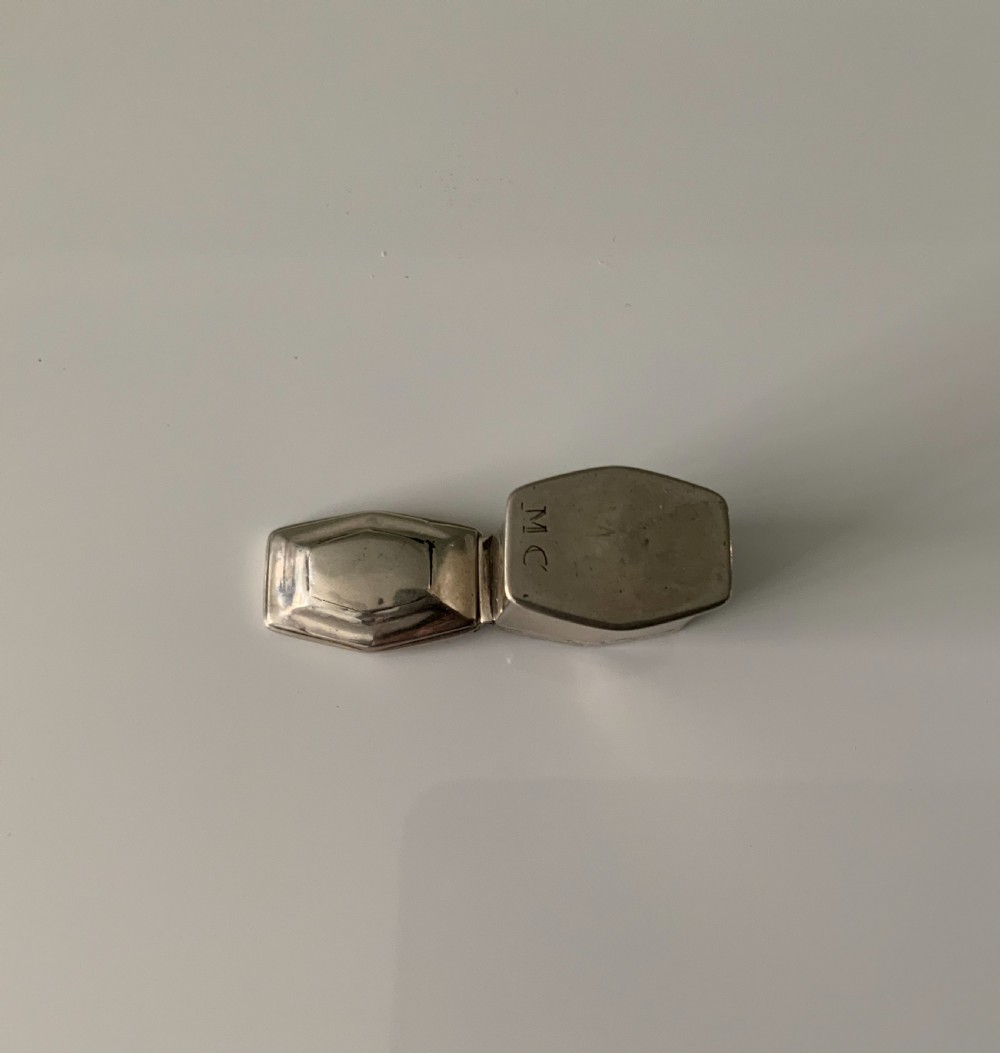 Rare Georgian silver comfit box View III