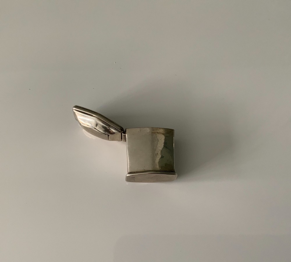 Rare Georgian silver comfit box View V