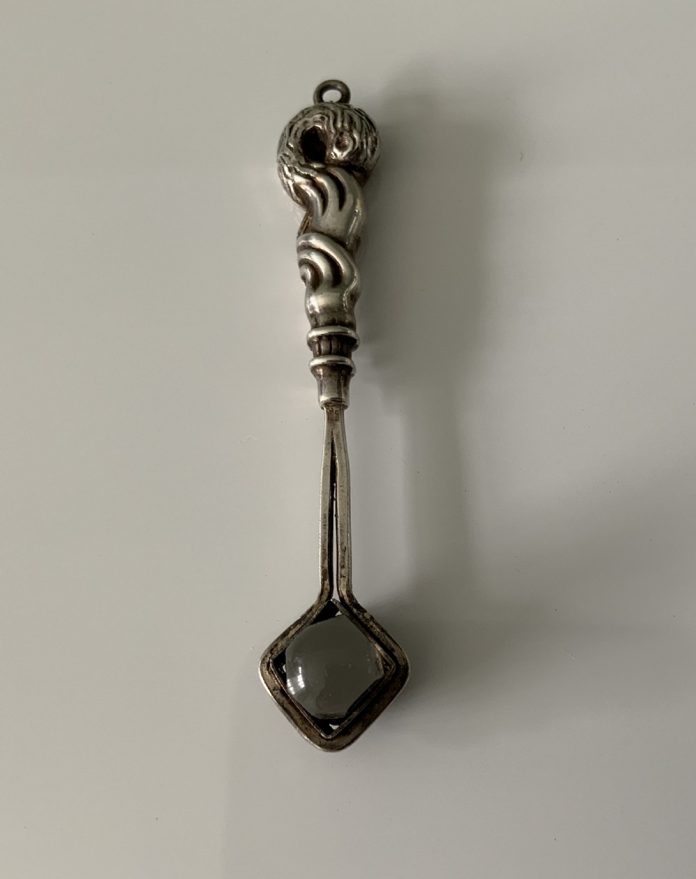 Silver chatelaine magnifying glass