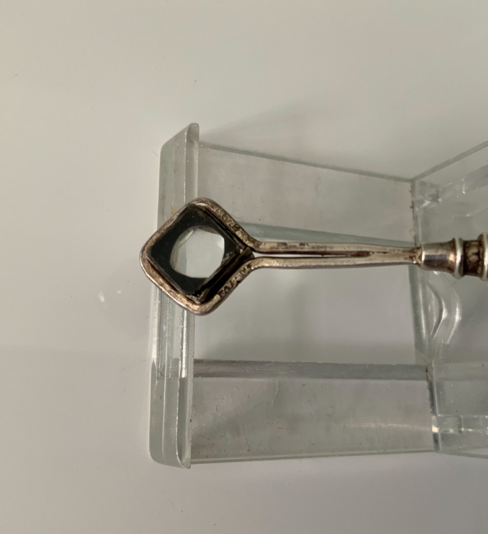 Silver chatelaine magnifying glass View III