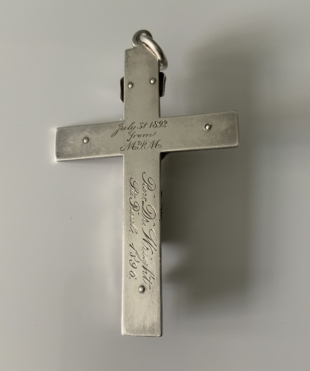 Gorham silver crucifix 1892 View II
