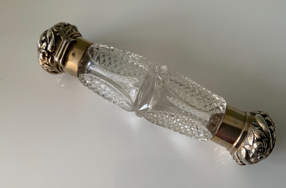 Double ended silver perfume bottle View II