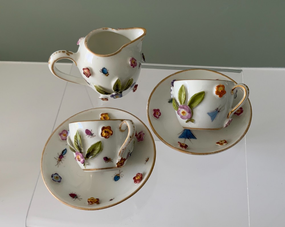 Rare Samson miniature flower encrusted porcelain 