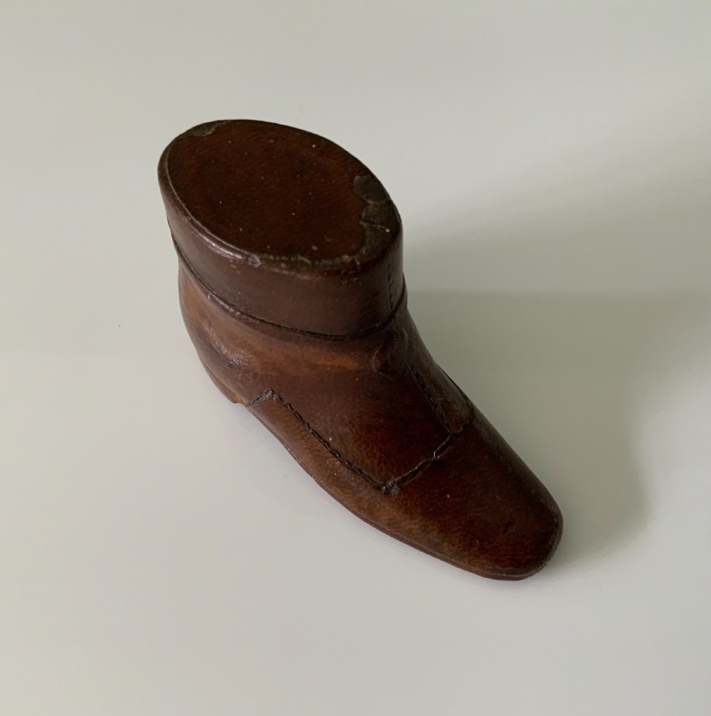 Rare novelty travelling inkwell in the form of a boot View V