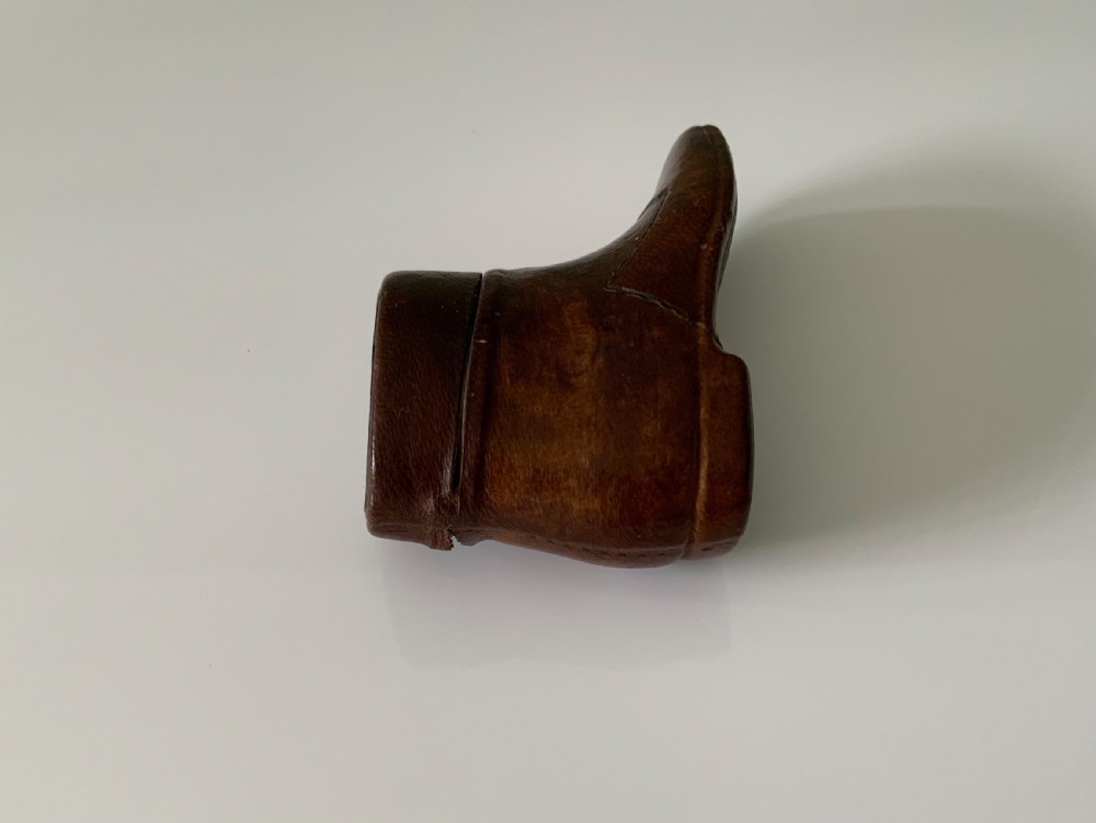 Rare novelty travelling inkwell in the form of a boot View VI