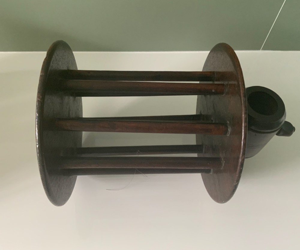 19th Century Mahogany fishing line drier View II