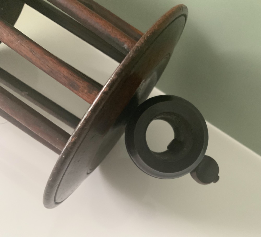 19th Century Mahogany fishing line drier View VI
