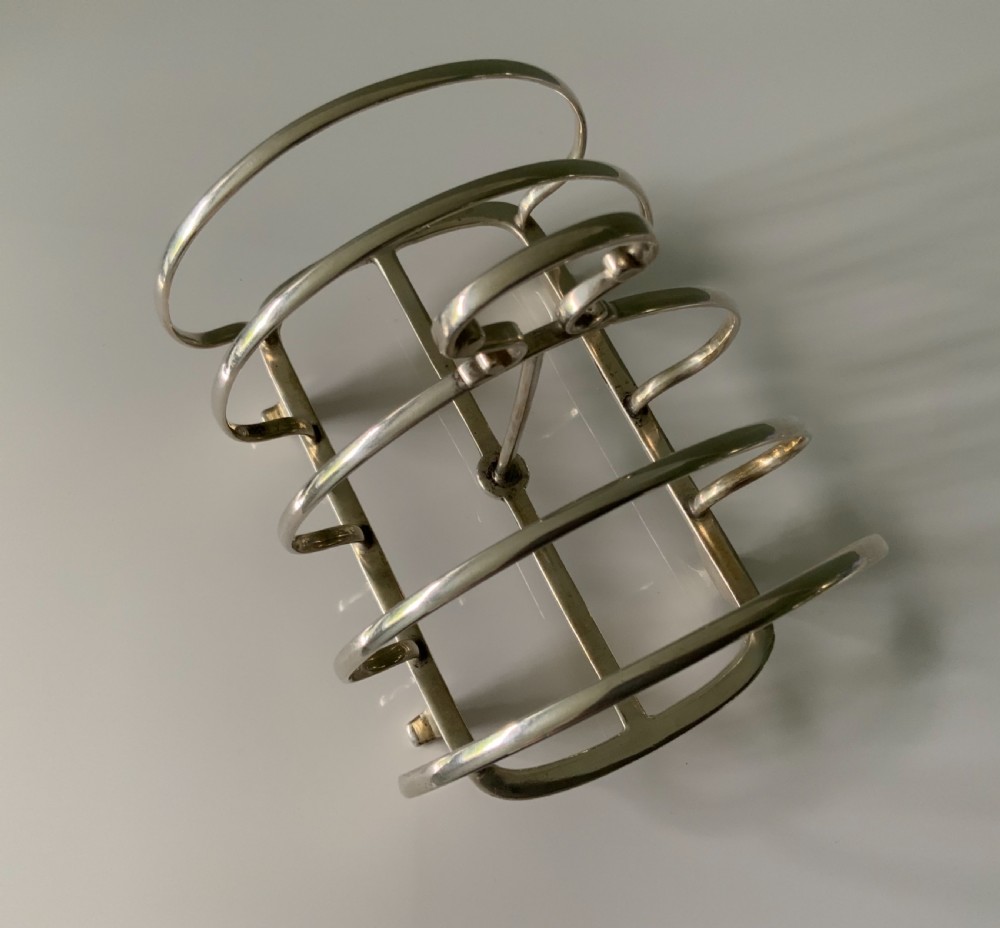 Large silver toast rack Mappin & Webb