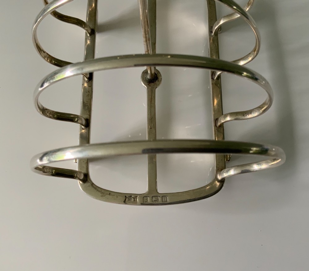 Large silver toast rack Mappin & Webb View II
