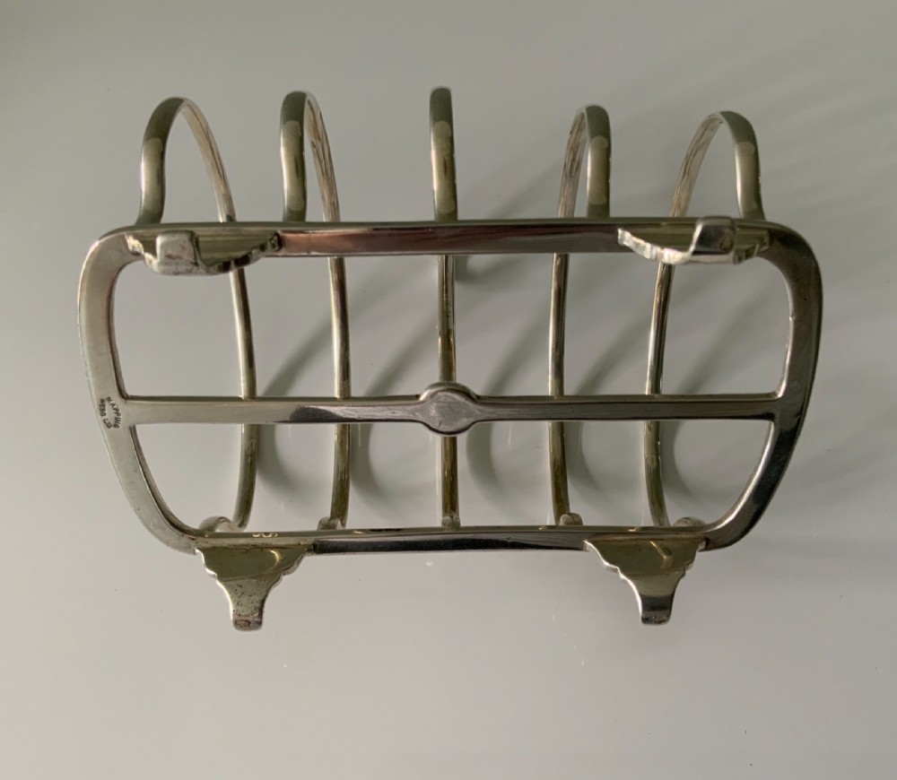 Large silver toast rack Mappin & Webb View III