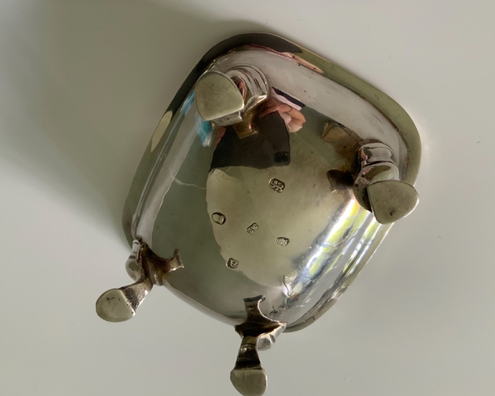 Four Georgian silver salts & spoons. View IV